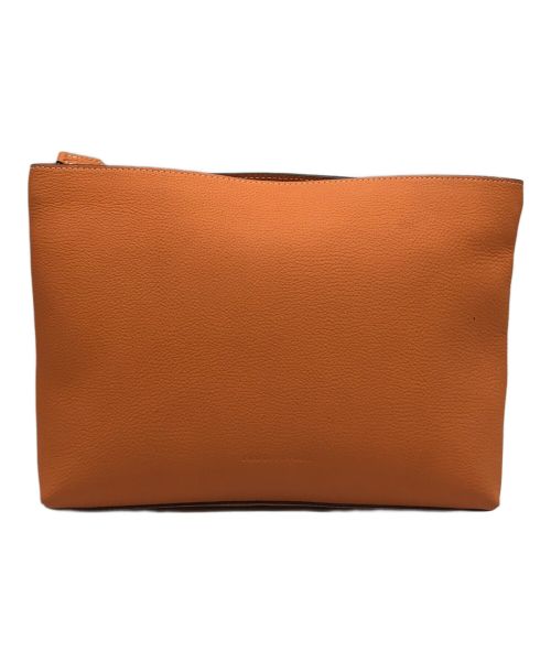 bonaventura（ボナベンチュラ）bonaventura (ボナベンチュラ) スクエアクラッチバッグ オレンジの古着・服飾アイテム