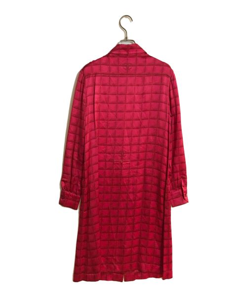 CHANEL（シャネル）CHANEL (シャネル) チョコバー 長袖シルクシャツワンピース ピンク サイズ:40の古着・服飾アイテム