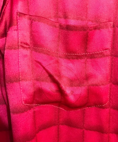 CHANEL（シャネル）CHANEL (シャネル) チョコバー 長袖シルクシャツワンピース ピンク サイズ:40の古着・服飾アイテム