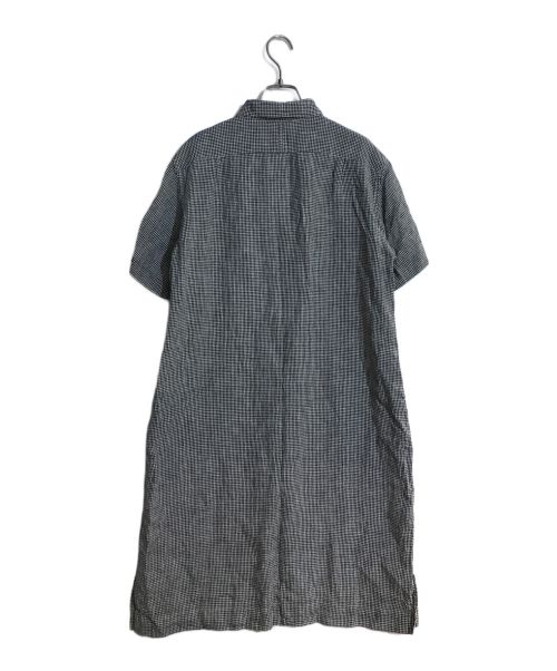MARGARET HOWELL（マーガレットハウエル）MARGARET HOWELL (マーガレットハウエル) ギンガムチェック リネンシャツワンピース グレー サイズ:Ⅱの古着・服飾アイテム