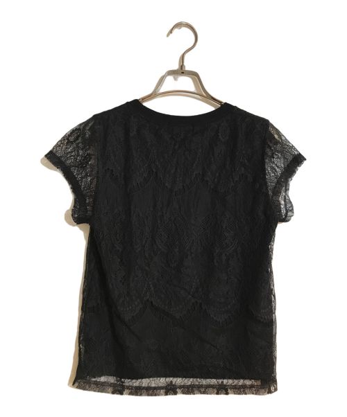 Hysteric Glamour（ヒステリックグラマー）Hysteric Glamour (ヒステリックグラマー) オールド レースドッキングカットソー ブラック×ピンク サイズ:FREEの古着・服飾アイテム