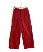 Plageプラージュ）の古着「douce cotton スラックス/ドゥースコットン」｜レッド