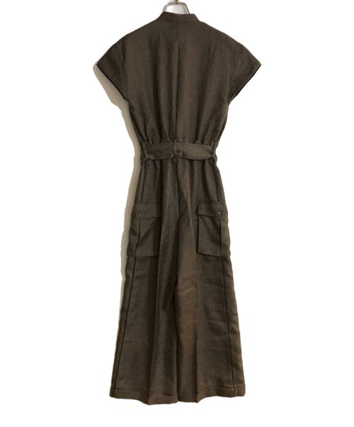 Louren（ローレン）Louren (ローレン) summer tweed jumpsuit/サマーツイード ワンピース ブラウン サイズ:Mの古着・服飾アイテム