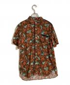 JUNYA WATANABE MANジュンヤワタナベマン）の古着「レーヨンダンププリント総柄シャツ」｜レッド