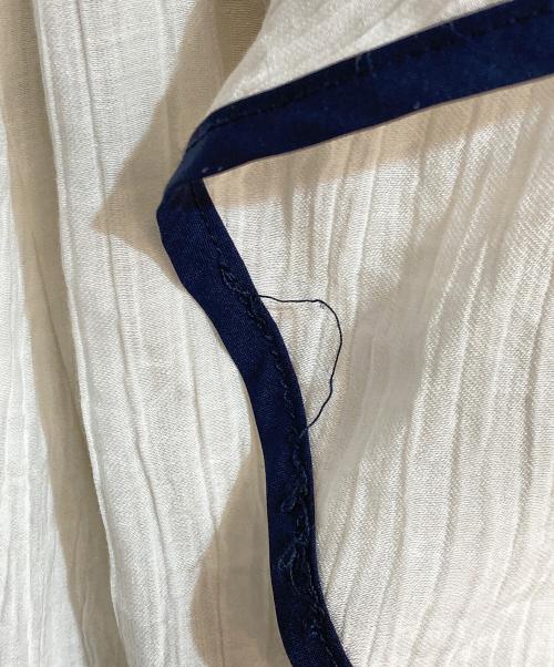 HER LIP TO（ハーリップトゥ）Her lip to (ハーリップトゥ) Cutwork Embroidery Angel Sleeve Dress ホワイト×ネイビー サイズ:Sの古着・服飾アイテム