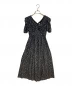 HER LIP TOハーリップトゥ）の古着「Roseraie Long Dress」｜ブラック×グリーン