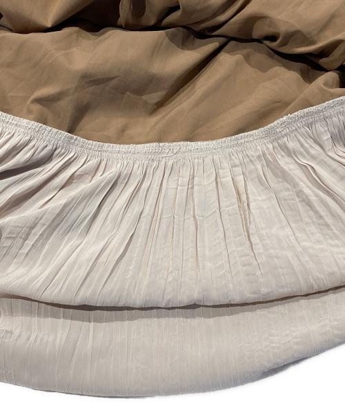 HER LIP TO（ハーリップトゥ）Her lip to (ハーリップトゥ) Two-Tone Midsummer Dress/ツートンカラーミッドサマードレス ブラウン×ベージュ サイズ:Sの古着・服飾アイテム