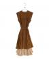 Her lip to (ハーリップトゥ) Two-Tone Midsummer Dress/ツートンカラーミッドサマードレス ブラウン×ベージュ サイズ:S：4000円