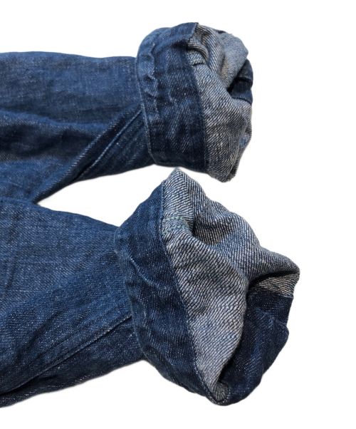 POST O'ALLS（ポストオーバーオールズ）POST O'ALLS (ポストオーバーオールズ) SHIPS (シップス) 3 Poket Jacket / Linen Indigo Denim／リネンインディゴデニム ネイビー サイズ:Lの古着・服飾アイテム