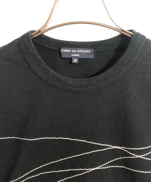 COMME des GARCONS HOMME（コムデギャルソン オム）COMME des GARCONS HOMME (コムデギャルソン オム) 刺繍デザイン Tシャツ ブラック サイズ:Mの古着・服飾アイテム