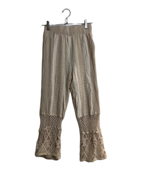 Eaphi（エフィ）Eaphi (エフィ) cotton lace patchwork pants/ コットンレースパッチワークパンツ ecru サイズ:2の古着・服飾アイテム