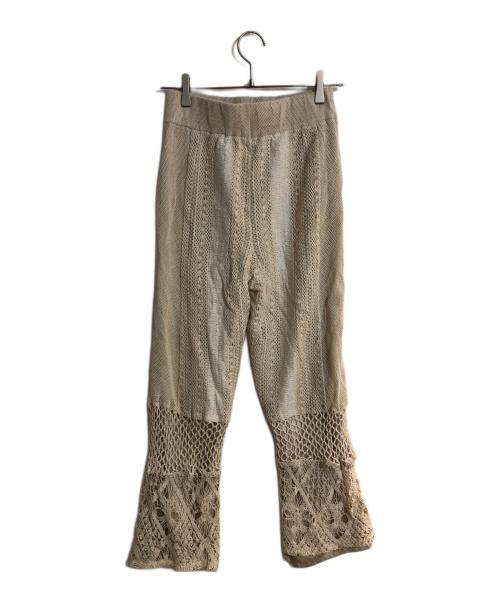 Eaphi（エフィ）Eaphi (エフィ) cotton lace patchwork pants/ コットンレースパッチワークパンツ ecru サイズ:2の古着・服飾アイテム