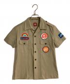 hystericsヒステリックス）の古着「ボーイスカウトワッペンシャツ」｜ベージュ