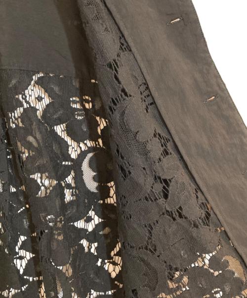 AAKU（アアク）AAKU (アアク) RUSSEL LACE SHIRT ブラック サイズ:3の古着・服飾アイテム