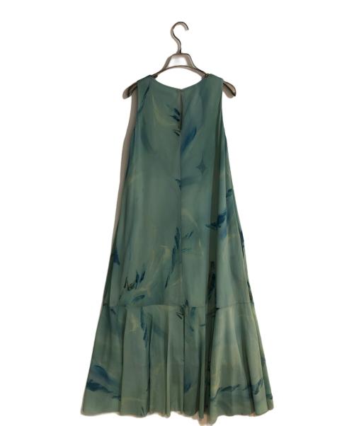 JILL STUART（ジルスチュアート）JILL STUART (ジルスチュアート) <saya mimuraコラボ>アートプリントチュールワンピース グリーン サイズ:2の古着・服飾アイテム