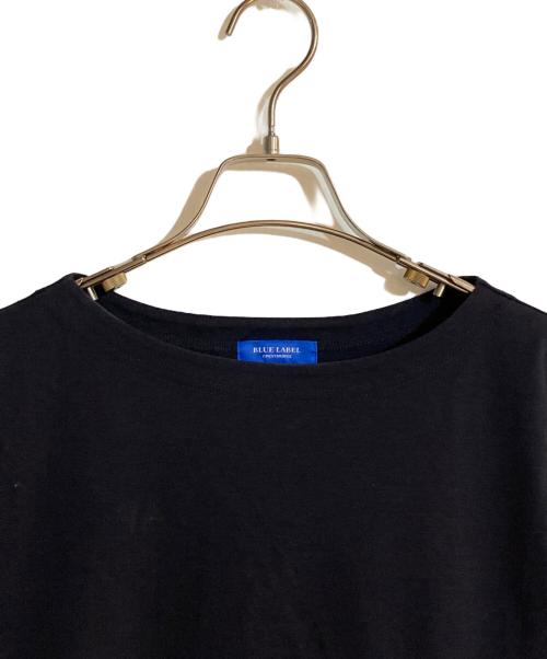 BLUE LABEL CRESTBRIDGE（ブルーレーベルクレストブリッジ）BLUE LABEL CRESTBRIDGE (ブルーレーベルクレストブリッジ) チェック切替 フレアワンピース ネイビー サイズ:38の古着・服飾アイテム