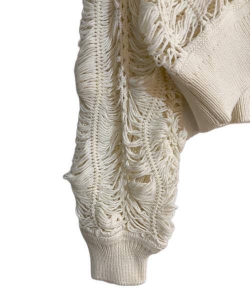 JILL STUART（ジルスチュアート）JILL STUART (ジルスチュアート) レイクロシェニットカーディガン ホワイト サイズ:FREE 未使用品の古着・服飾アイテム