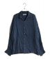 MONKEY TIME（モンキータイム）の古着「フィブリル キュプラ ツイル オープンカラー シャツ」｜ブルー