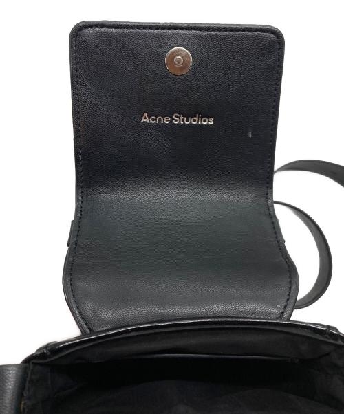 Acne studios（アクネ ストゥディオス）ACNE STUDIOS (アクネ ストゥディオス) ミニクロスボディフェイスバッグ ブラックの古着・服飾アイテム