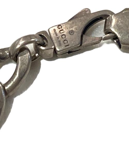 GUCCI（グッチ）GUCCI (グッチ) ロゴプレートブレスレット ブルー サイズ:17の古着・服飾アイテム