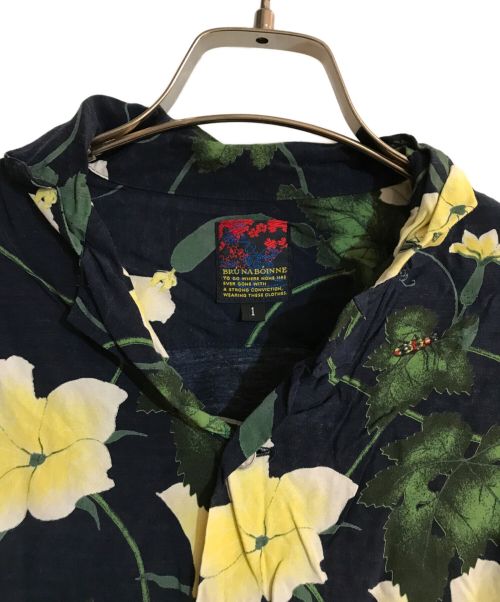 BRU NA BOINNE（ブルーナボイン）BRU NA BOINNE (ブルーナボイン) ALOHA SHIRT ネイビー サイズ:1の古着・服飾アイテム