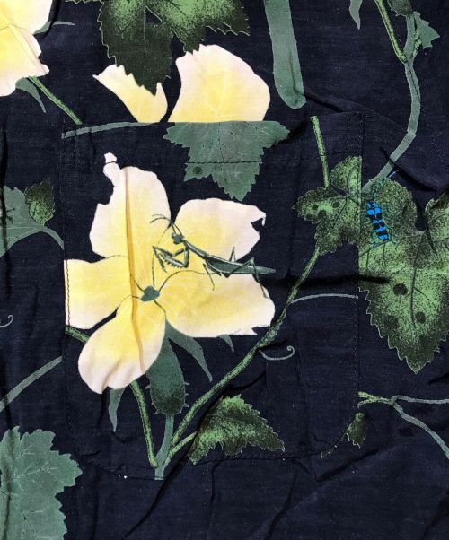 BRU NA BOINNE（ブルーナボイン）BRU NA BOINNE (ブルーナボイン) ALOHA SHIRT ネイビー サイズ:1の古着・服飾アイテム