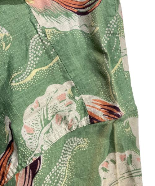 Sun Surf（サンサーフ）Sun Surf (サンサーフ) 「Cattleya Orchid/カトレアオーキッド」 プルオーバーB/Dコットンアロハシャツ グリーン サイズ:Lの古着・服飾アイテム