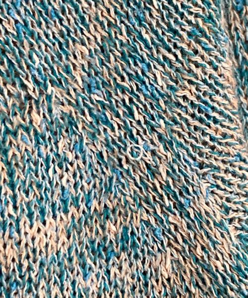 M.&KYOKO（エムアンドキョウコ）M.&KYOKO (エムアンドキョウコ) 半袖カーディガン スカイブルー サイズ:FREEの古着・服飾アイテム