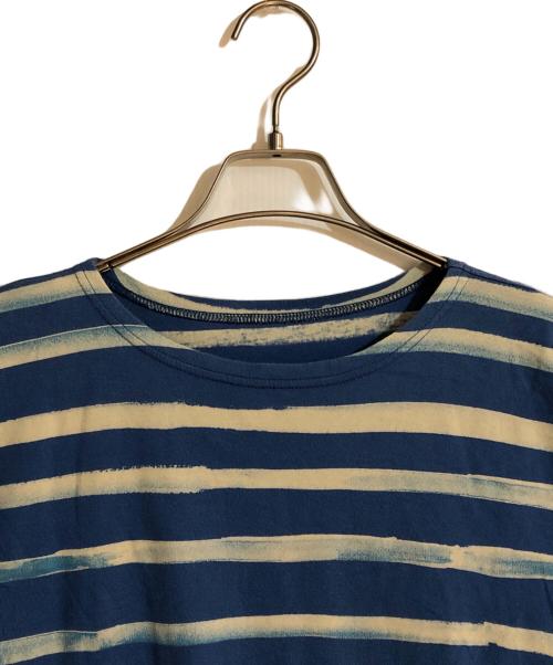 Porter Classic（ポータークラシック）Porter Classic (ポータークラシック) ARTIST BORDER T-SHIRT/アーティストボーダーティーシャツ ブルー サイズ:2の古着・服飾アイテム