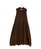 ATELIER MONT KEMMEL×green label relaxingアトリエモンケメル×グリーンレーベルリラクシング）の古着「ノースリーブワンピース」｜ブラウン