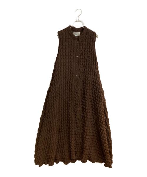ATELIER MONT KEMMEL（アトリエモンケメル）ATELIER MONT KEMMEL (アトリエモンケメル) green label relaxing (グリーンレーベルリラクシング) ノースリーブワンピース ブラウン サイズ:FREEの古着・服飾アイテム