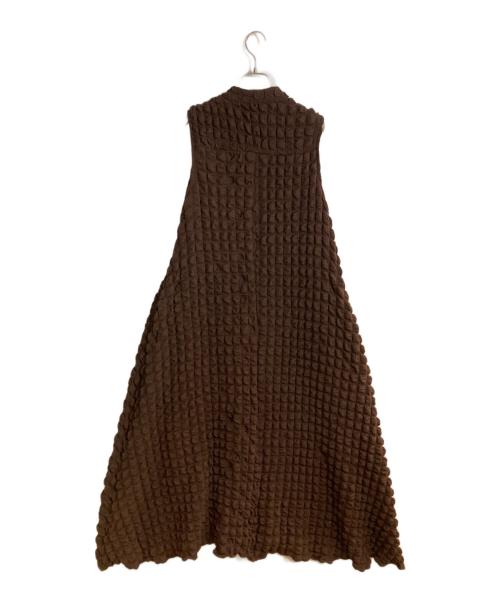 ATELIER MONT KEMMEL（アトリエモンケメル）ATELIER MONT KEMMEL (アトリエモンケメル) green label relaxing (グリーンレーベルリラクシング) ノースリーブワンピース ブラウン サイズ:FREEの古着・服飾アイテム