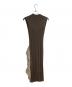HER LIP TO (ハーリップトゥ) RUFFLED TWO-TONE KNIT DRESS ブラウン サイズ:M：6000円