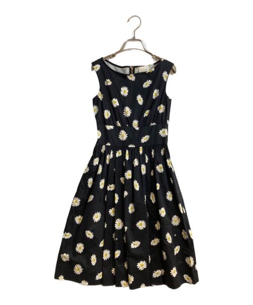Kate Spade（ケイトスペード）Kate Spade (ケイトスペード) DOWN THE RABBIT HOLE DAISY DOTLYRIC DRESS ブラック サイズ:2の古着・服飾アイテム