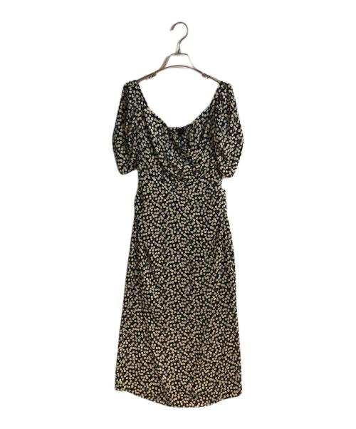 HER LIP TO（ハーリップトゥ）Her lip to (ハーリップトゥ) Cherry Pattern Cache-Coeur One-Piece ブラック サイズ:Mの古着・服飾アイテム