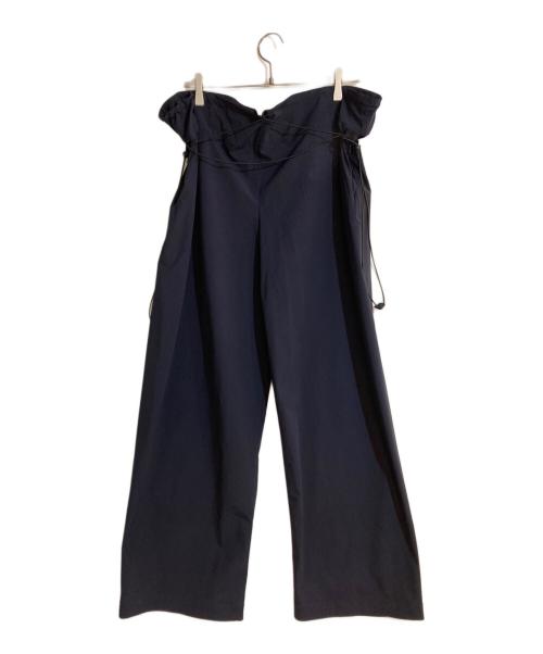 johanna PARV（セントラル・セント・マーチンズ）JOHANNA PARV (セントラル・セント・マーチンズ) ブラック Cover トラウザーズ ネイビー サイズ:Ｌ 未使用品の古着・服飾アイテム