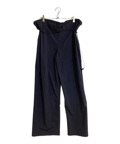 johanna PARV（セントラル・セント・マーチンズ）JOHANNA PARV (セントラル・セント・マーチンズ) ブラック Cover トラウザーズ ネイビー サイズ:Ｌ 未使用品の古着・服飾アイテム