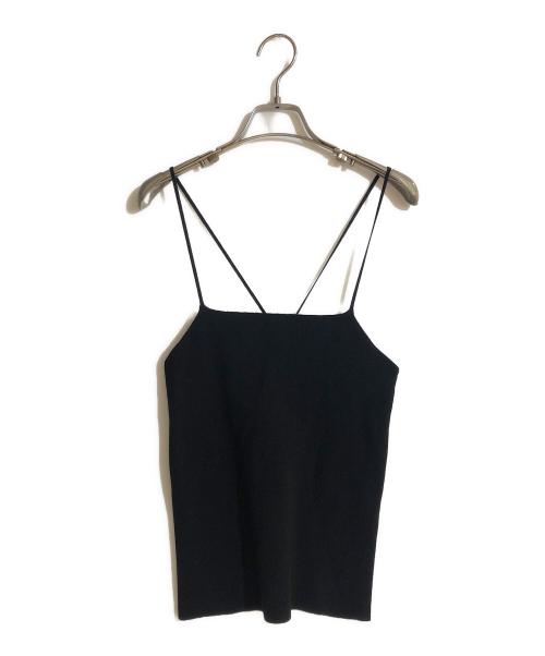 FRAY ID（フレイ アイディー）FRAY ID (フレイ アイディー) リブガーデ&ニットキャミアンサンブル ブラック サイズ:Freeの古着・服飾アイテム