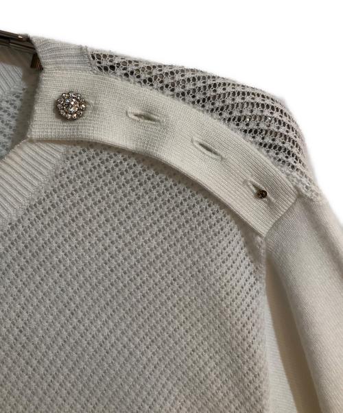 Loulou Willoughby（ルルウィルビー）Loulou Willoughby (ルルウィルビー) ショルダービジュープルオーバー ホワイト サイズ:2の古着・服飾アイテム