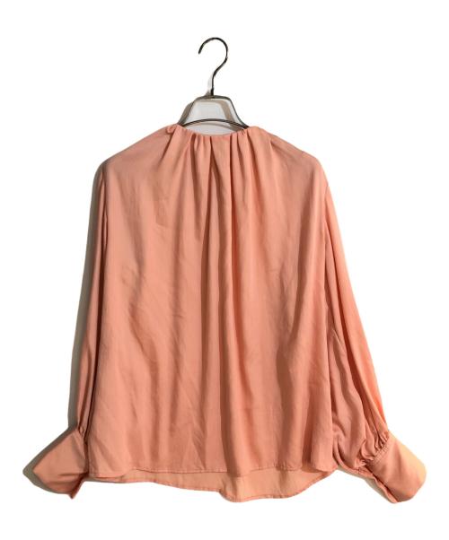 BALLSEY（ボールジィ）BALLSEY (ボールジィ) シルキーサテン ビルドネックブラウス ピンク サイズ:36の古着・服飾アイテム