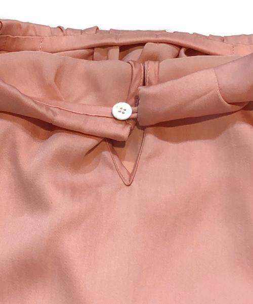 BALLSEY（ボールジィ）BALLSEY (ボールジィ) シルキーサテン ビルドネックブラウス ピンク サイズ:36の古着・服飾アイテム