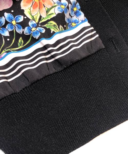 Loulou Willoughby（ルルウィルビー）Loulou Willoughby (ルルウィルビー) ハンカチーフフラワー アンサンブルカーディガン ブラック サイズ:2の古着・服飾アイテム