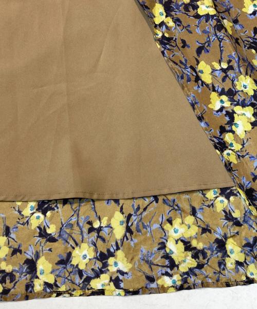 Ample（アンプル）Ample (アンプル) フラワープリントカシュクールワンピース イエロー サイズ:9の古着・服飾アイテム