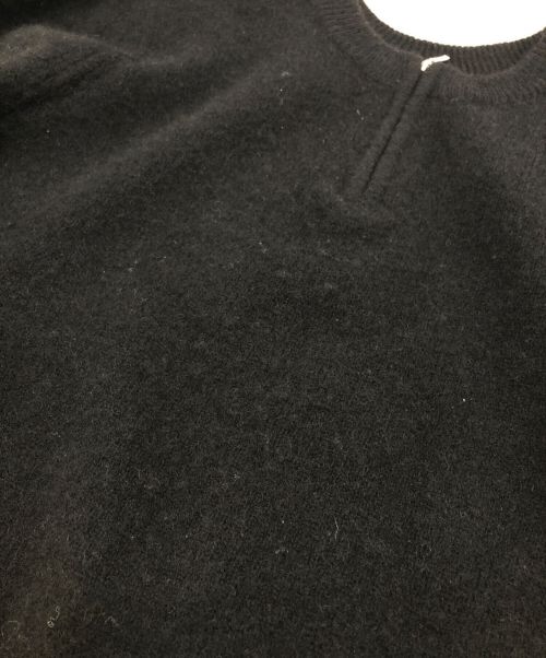 CLANE（クラネ）CLANE (クラネ) W FACE HALF ZIP YAK KNIT TOPS/ダブルフェイスハーフジップヤクニットトップス ブラック サイズ:1の古着・服飾アイテム