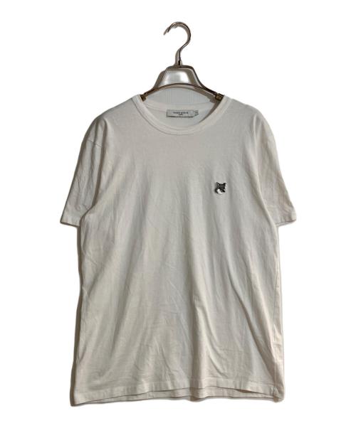 maison kitsune（メゾンキツネ）maison kitsune (メゾンキツネ) FOX HEAD PATCH CLASSIC TEE-SHIRT/フォックスヘッドパッチクラシックティーシャツ ホワイト サイズ:Sの古着・服飾アイテム