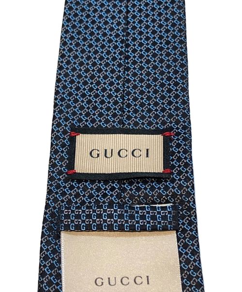 GUCCI（グッチ）GUCCI (グッチ) ジオメトリックG シルク ジャカード ネクタイ ブルー サイズ:不明の古着・服飾アイテム