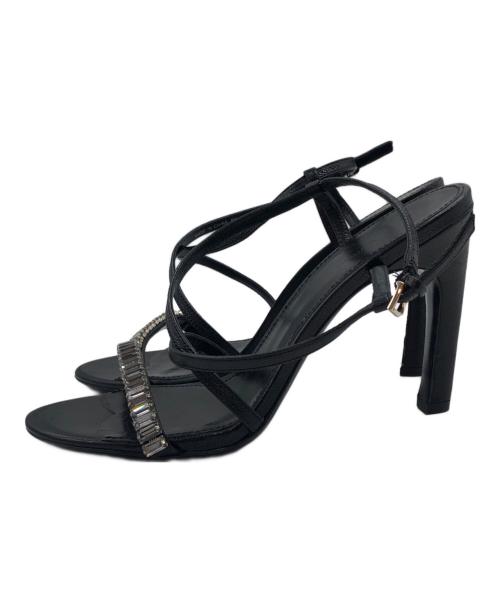 TORY BURCH（トリーバーチ）TORY BURCH (トリーバーチ) CRYSTAL STRAPPY HEELED SANDAL ブラック サイズ:8Mの古着・服飾アイテム