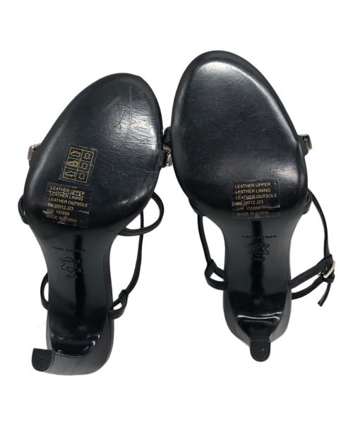 TORY BURCH（トリーバーチ）TORY BURCH (トリーバーチ) CRYSTAL STRAPPY HEELED SANDAL ブラック サイズ:8Mの古着・服飾アイテム