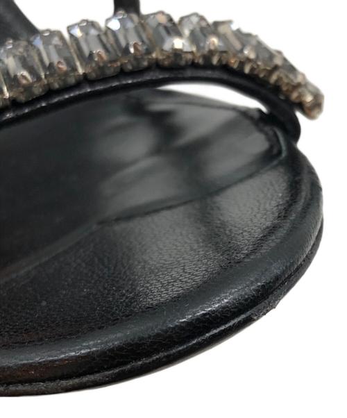 TORY BURCH（トリーバーチ）TORY BURCH (トリーバーチ) CRYSTAL STRAPPY HEELED SANDAL ブラック サイズ:8Mの古着・服飾アイテム