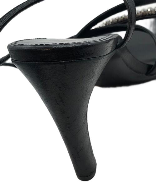 TORY BURCH（トリーバーチ）TORY BURCH (トリーバーチ) CRYSTAL STRAPPY HEELED SANDAL ブラック サイズ:8Mの古着・服飾アイテム